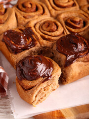 Chocolate cinnamon swirl buns