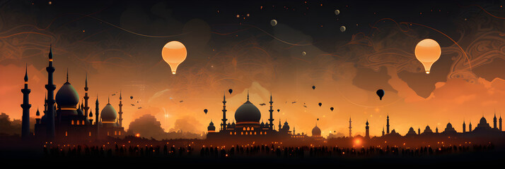 Celebrating the End of Ramadan: The Joyful and Devout Essence of Eid Mubarak Captured in an Image
