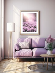 Vintage Blooming Lilac Fields: Nature Artwork for Wall Decor
