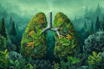healthy lung - obrazy, fototapety, plakaty