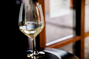 two glasses of wine, drinks. Banquet, catering, wedding