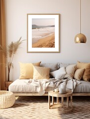 Sunlit Waves: Vintage Mediterranean Beach Landscape - Seascape Art Print