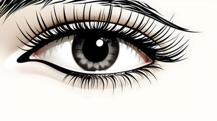 Captivating Eye Silhouette Creating an Ambience of Mystery and Allure