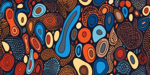 Abstract  geometric seamless pattern with vibrant watercolor textures, creative wallpaper.