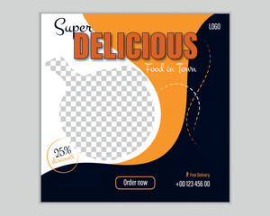 Special food menu social media banner post template