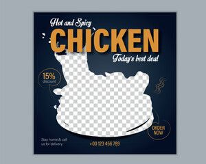 Creative restaurant food menu banner design template