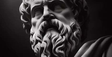Fotobehang Socrates, Greek philosopher from Athens, founder of Western philosophy. Socrates bust sculpture, ancient Greek philosopher from Athens. ancient Greek philosopher.  © Cobe