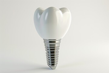 White dental tooth implant