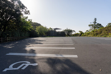 Obraz premium Parking area for Senpiro falls and The Mt Mocchomu