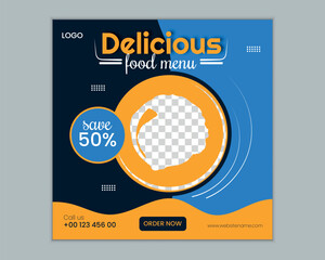Special delicious food social media banner post