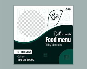 Christmas offer fast food social media post web banner template