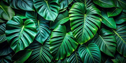 Palm Leaves Background Exotic Tropical Texture for Stunning Visuals, Greene Leaves texture
