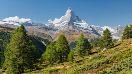 Fototapeta na wymiar Matterhorn, Zermatt, Wallis, Schweiz