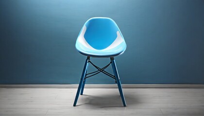 modern blue chair stool isolated