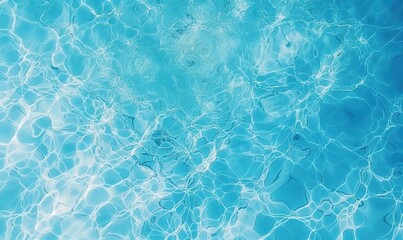 Blue Pool Water: Top View Background Texture