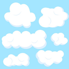 White clouds icon set