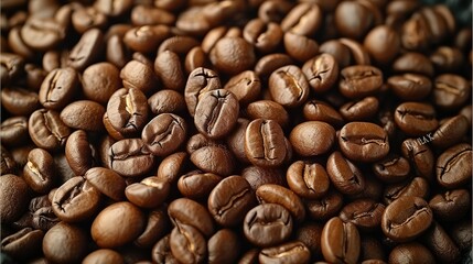Fototapeta premium Packed coffee beans, high quality. Generative AI.