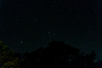 Obraz na płótnie Canvas Night sky stars from around Mt. Aiko in Yakushima