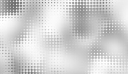 White gray gradient halftone dots background. Vector illustration. Abstract pop art style dots on abstract blur background