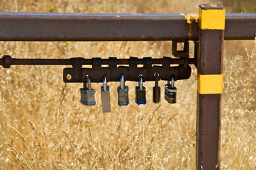 Multi Lock Ranch Gate allows multiple people to gain access by unlocking just one lock 