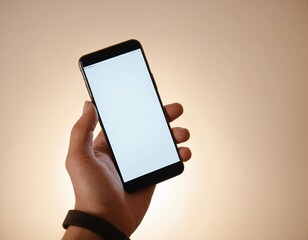 Fototapeta na wymiar hand holding smartphone, phone in hand, high-quality wallpaper