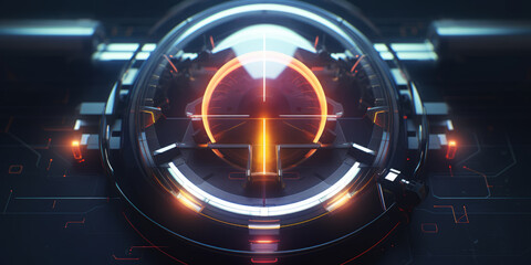 Sci-Fi Concept HUD interface screen. Virtual reality view display.