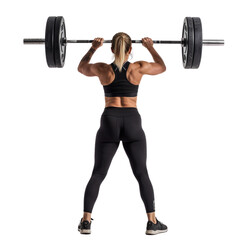 Fototapeta na wymiar woman lifting weights, crossfit