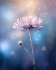 Stunning beautiful flower still life with stunning misty and vibrant colour and emotion - 732765832