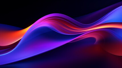render, perfect shape, aesthetic, colorful background with abstract shape glowing in ultraviolet spectrum, curvy neon lines, Futuristic energy concept