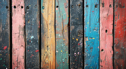  Photography Backdrops   shoot is made of old boards with a colored coating of putty and paints,Generated by AI