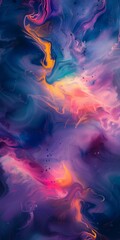 Fototapeta premium colorful flowing paints mixed together in and abstract background