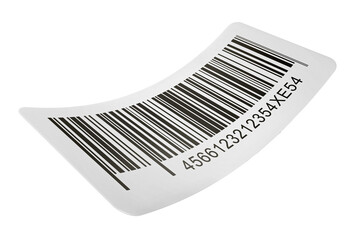 Generic barcode isolated on transparent background. 3D illustration