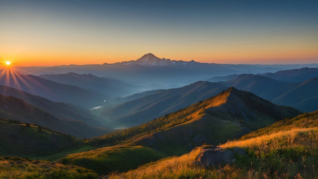 Mountains at Sunrise © Max