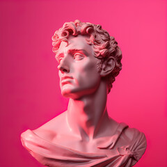 Young man marble bust.