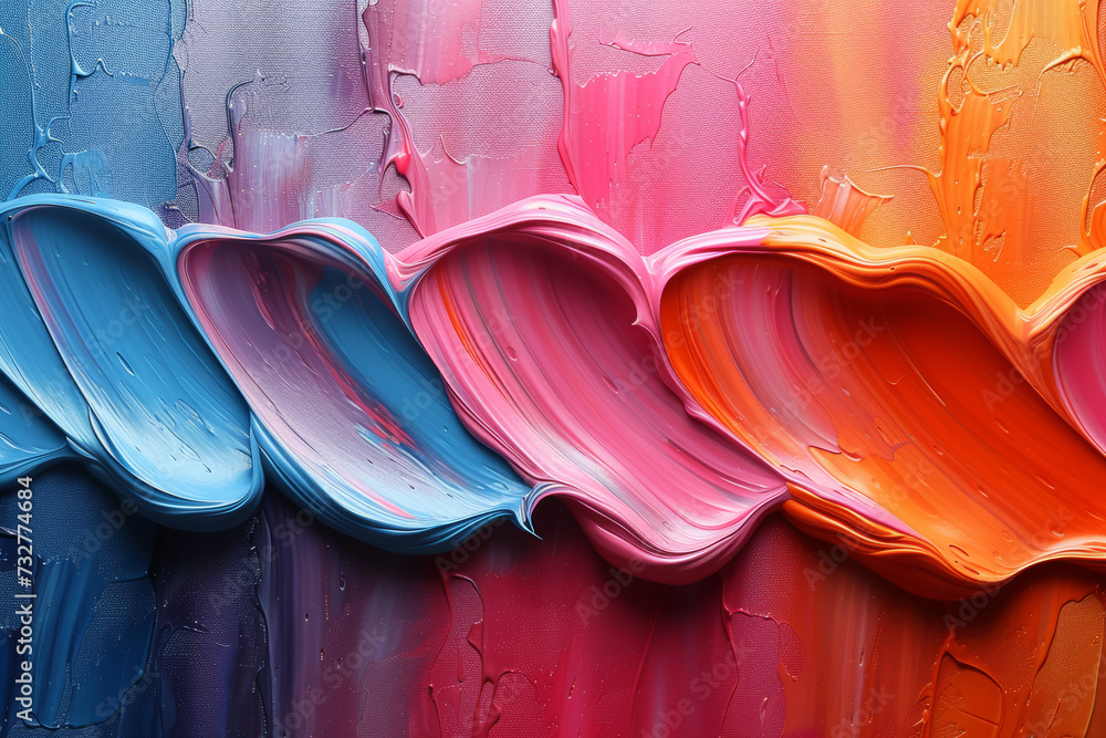 Poster a blank canvas gradually filling with vibrant strokes of inspiration, capturing the evolving and dyn