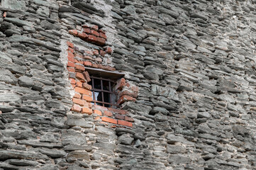 Wall of ancient castle in Austria. Schlaining castle.