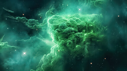 Fototapeta na wymiar A mesmerizing nebula, a cluster of stars in deep space