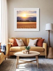 Sun-drenched Beaches Wall Art: Coastal Golden Hour - Rolling Hills [Digital Image]
