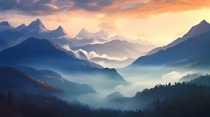 Forest background, vibrant trees