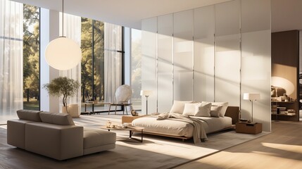 Blurred Boundaries Minimalist Room Divider