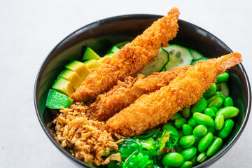prawns poke bowl