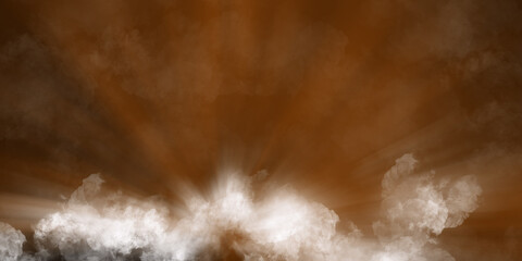 water and smoke, thick white  clouds in the sunlight, designed desktop