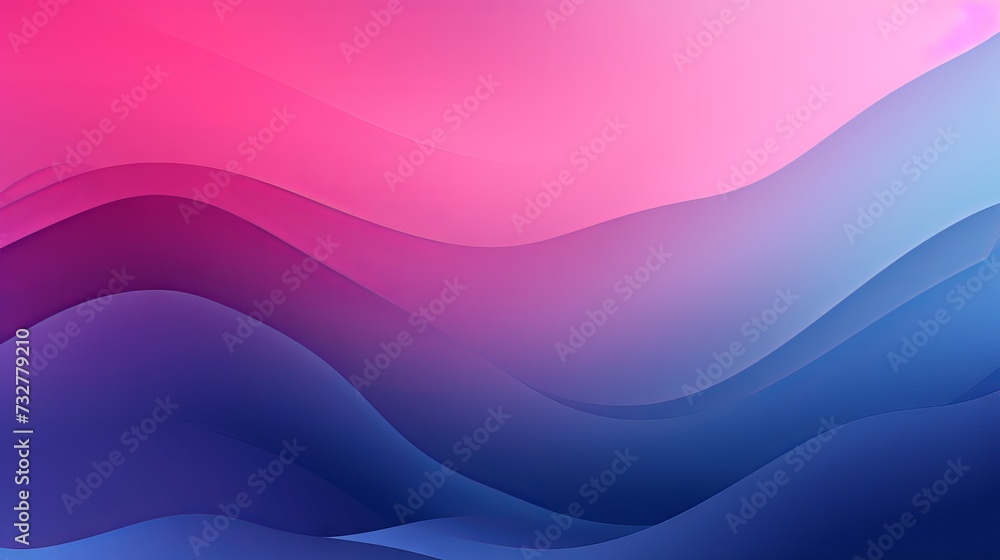 Aufkleber abstract wavy gradient backdrop in shades of magenta and indigo. copy space. beautiful and calming d
