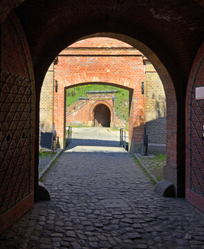Boyen Fortress is a former Prussian fortress located in the western part of Gizycko in Warmian-Masurian Voivodeship, northeastern Poland, Masurian Lake District,