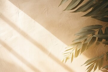 laconic  Scandinavian natural background with leaves, twigs and dried flowers in delicate pastel shades. spring minimalistic background with free space for inscriptions