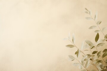 laconic  Scandinavian natural background with leaves, twigs and dried flowers in delicate pastel shades. spring minimalistic background with free space for inscriptions