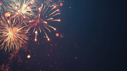Abstract colored firework background with free space for text