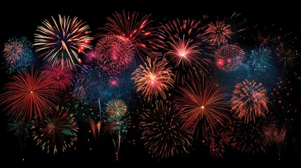 Fireworks light up the sky with dazzling display