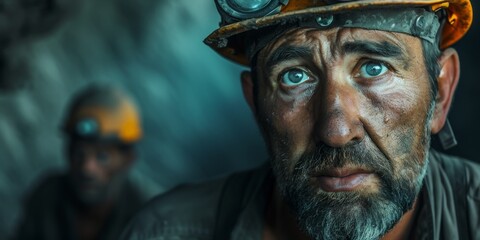 miners at the mine Generative AI - obrazy, fototapety, plakaty