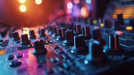 nightclub parties DJ. sound equipment